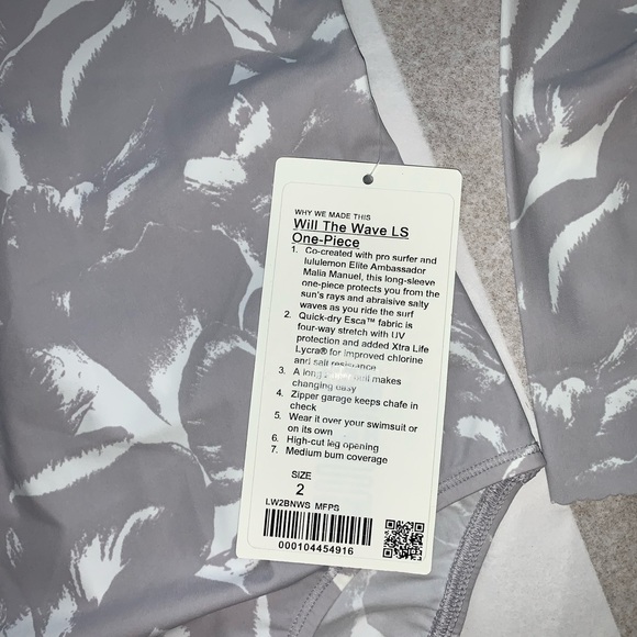 NWT Lululemon Will The Wave Long Sleeve One Piece - Picture 14 of 14